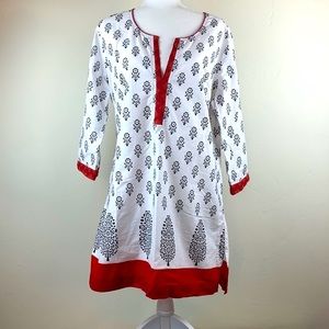 Soft Surroundings floral tunic cotton top